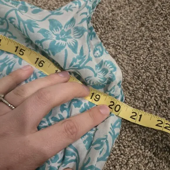 World Market Hand Block Blue Printed Jumpsuit S/M Boho Wide Leg Romper Oversize - Picture 8 of 9